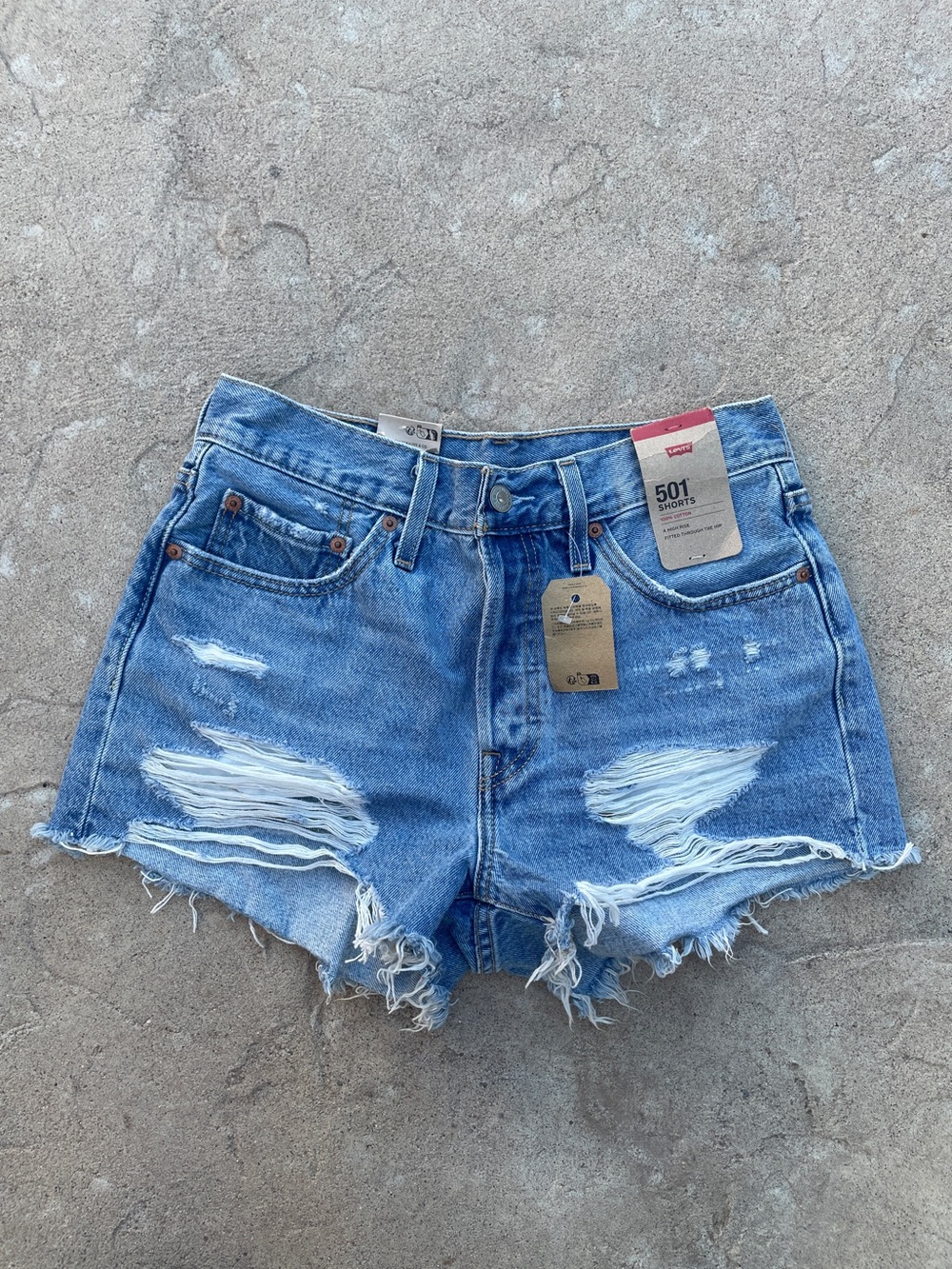Levi’s 501 Cutoff Distressed Jean Shorts 29